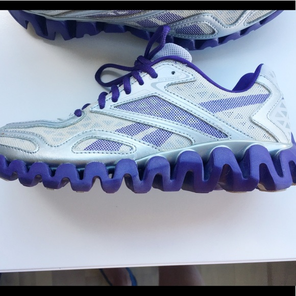 REEBOK PURPLE/GRAY ZIGTECH TRAINERS - Picture 4 of 11